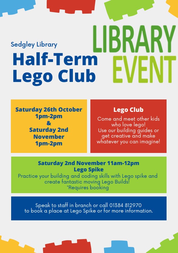 Sedgley Library - Half Term Lego Events